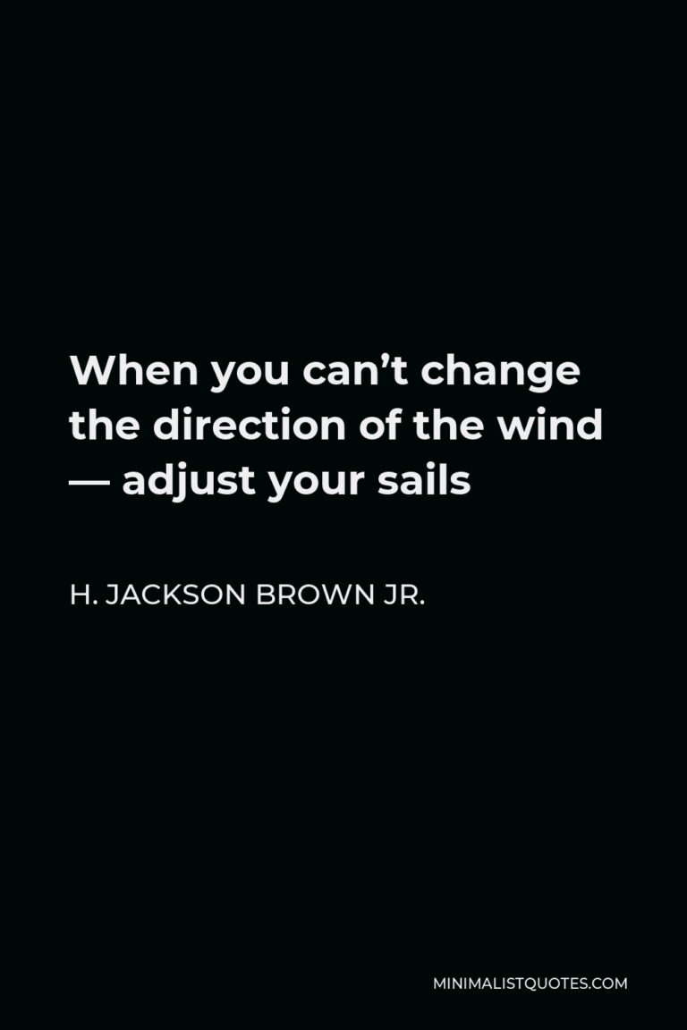 H Jackson Brown Jr Quote When You Cant Change The Direction Of The