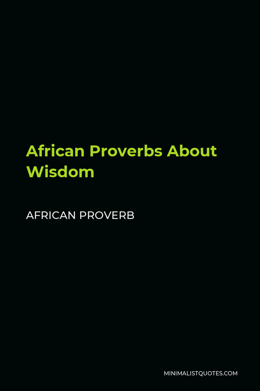 proverbs about