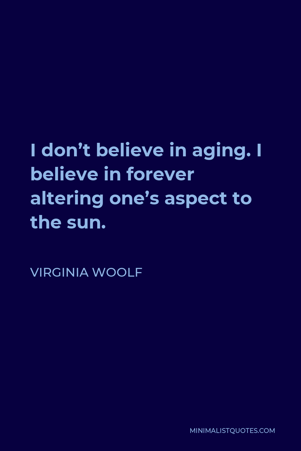 Virginia Woolf on aging