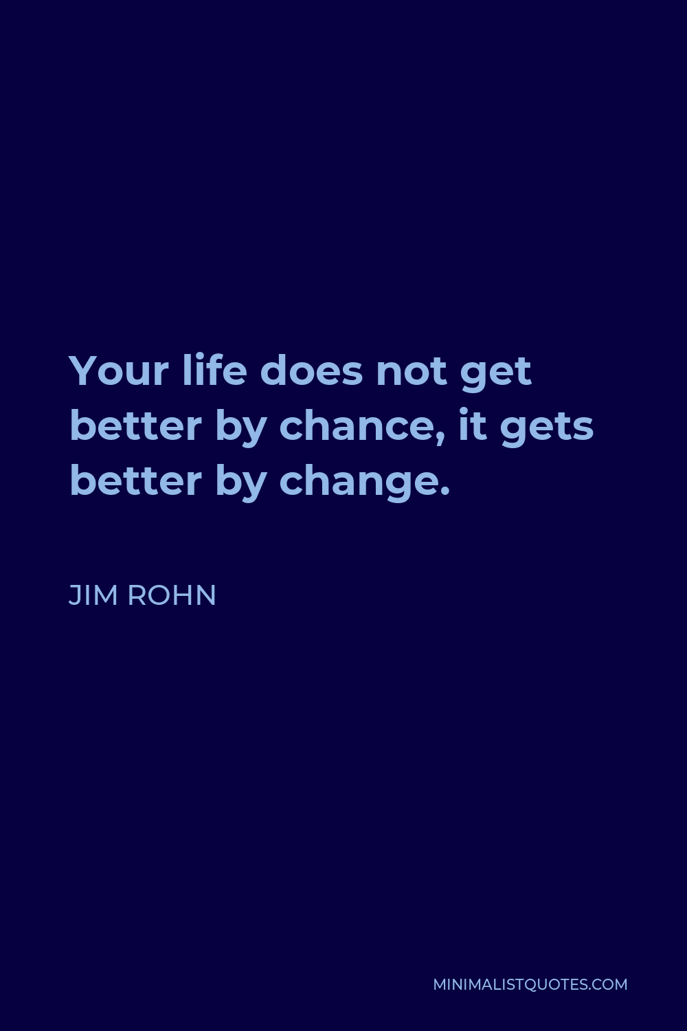 Jim Rohn Quote Your Life Does Not Get Better By Chance It Gets Better