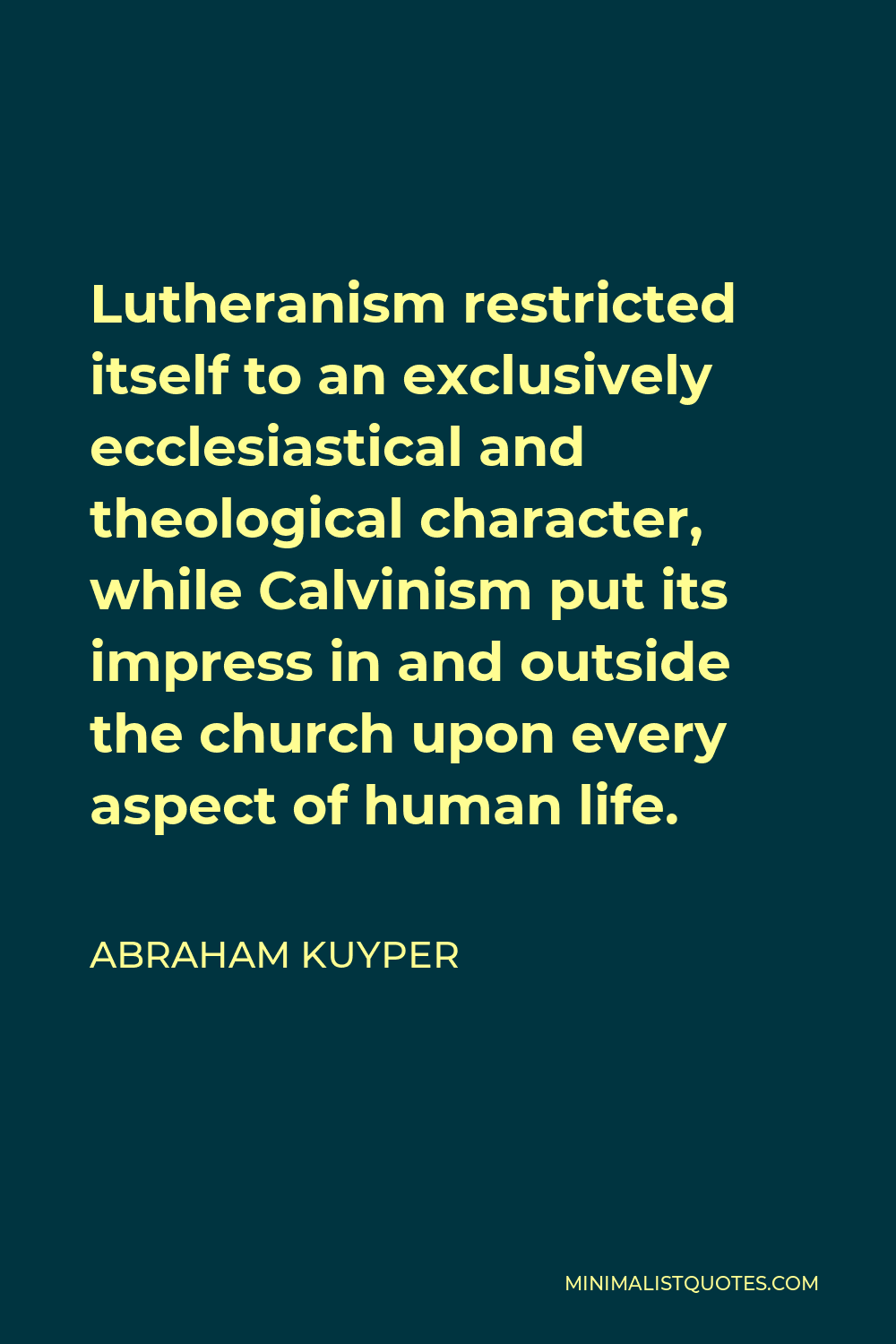 calvinism vs lutheranism