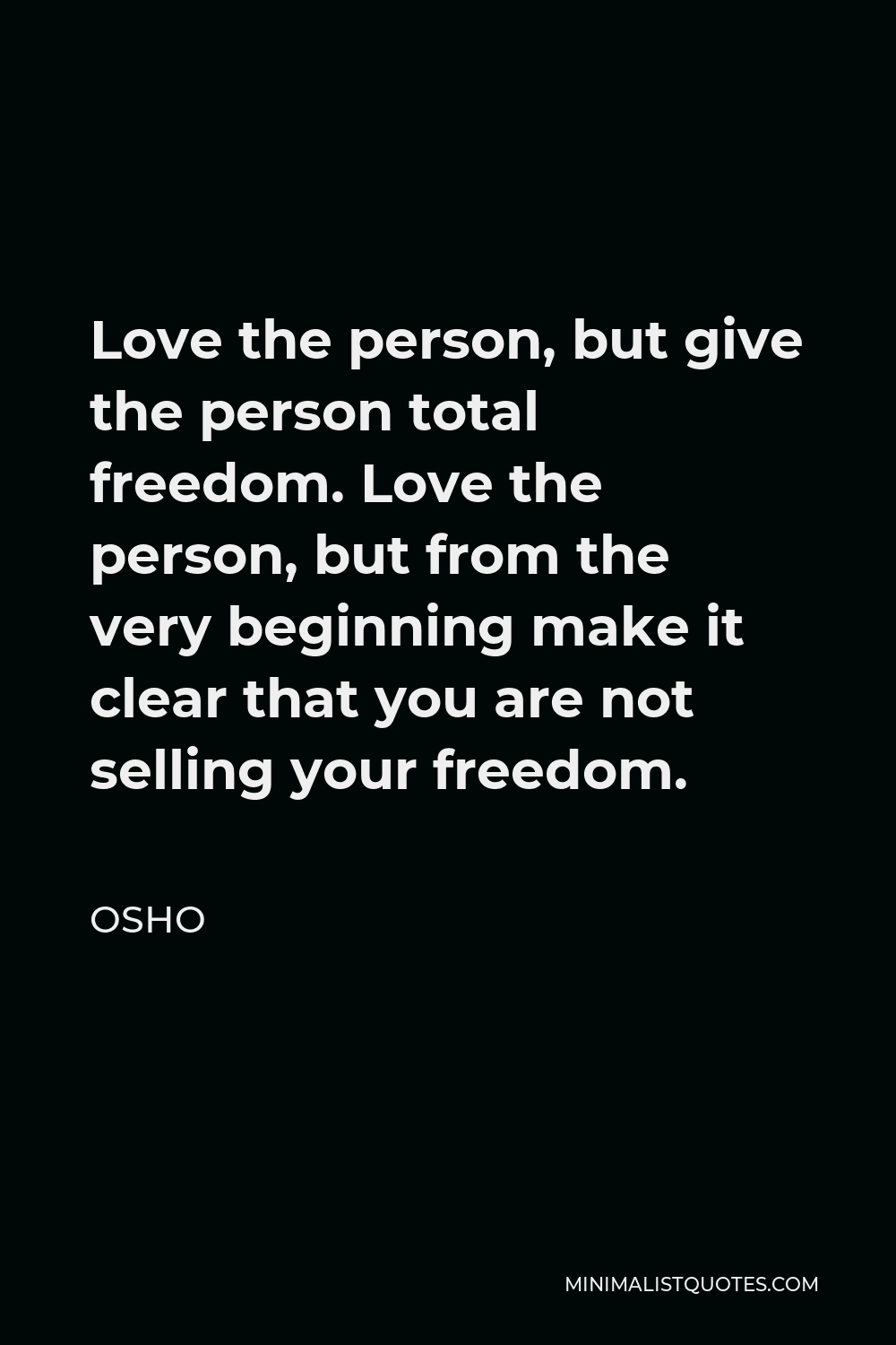 osho love freedom aloneness