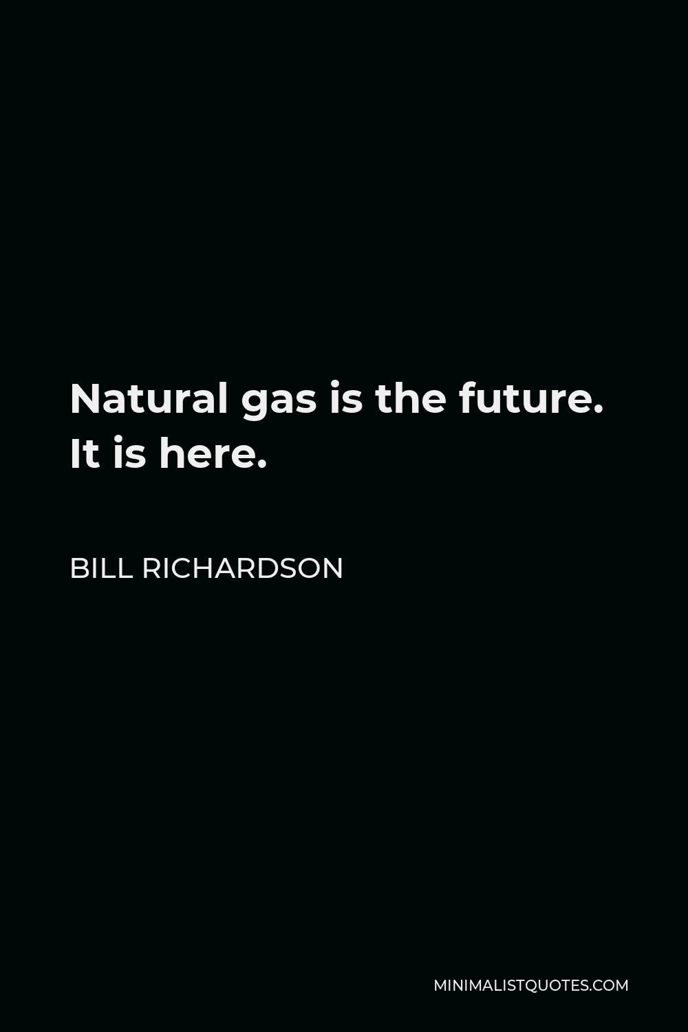 Bill Richardson Quote - Natural gas is the future. It is here.