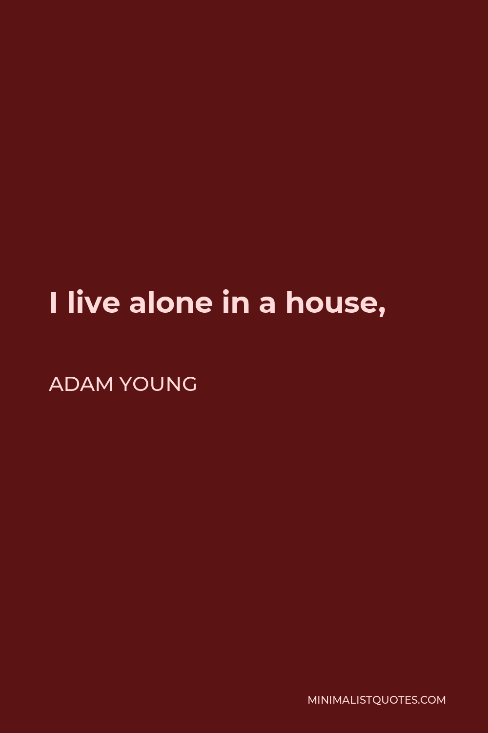 adam-young-quote-i-live-alone-in-a-house