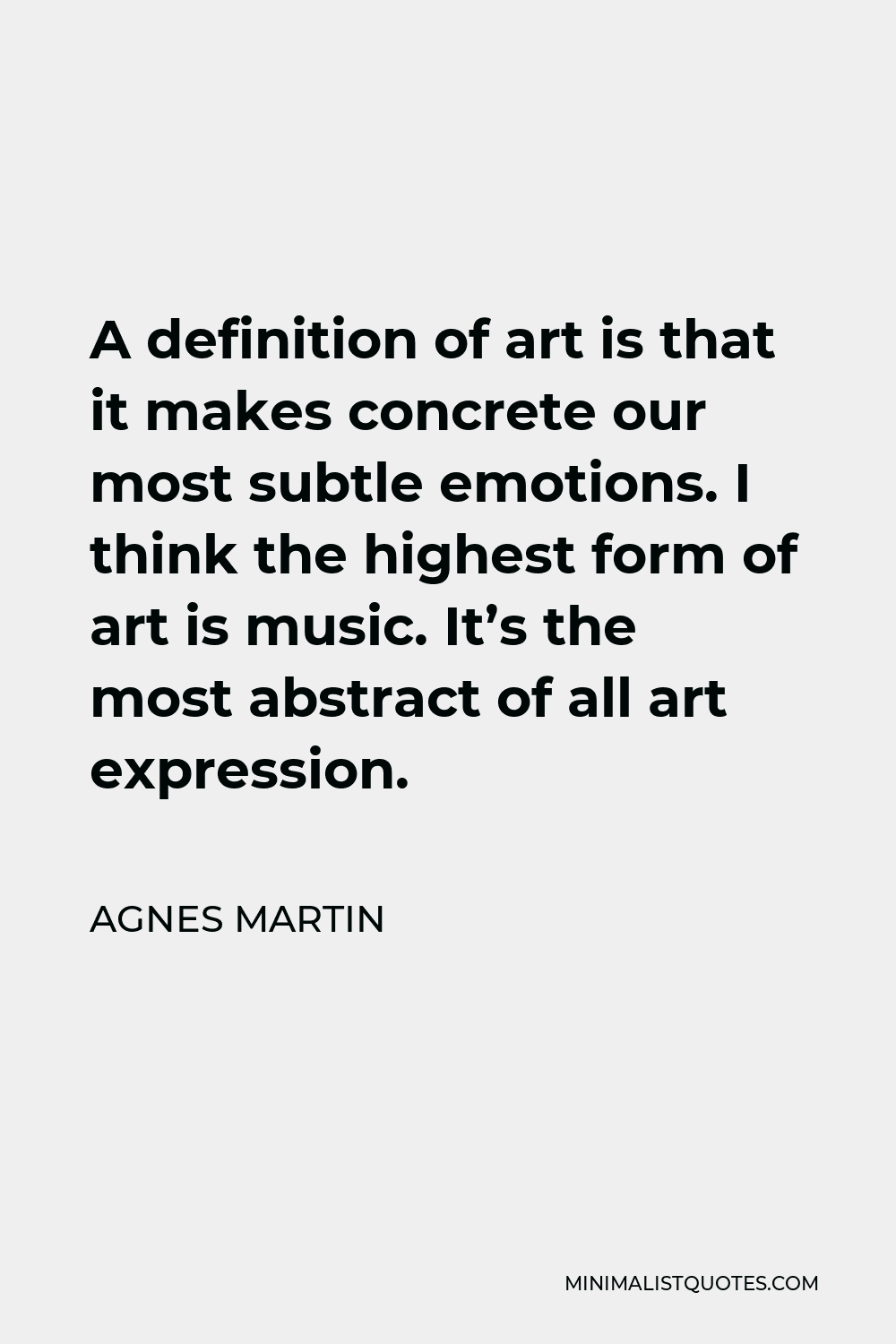 Agnes Martin Quote: “It's not about facts, it's about feelings