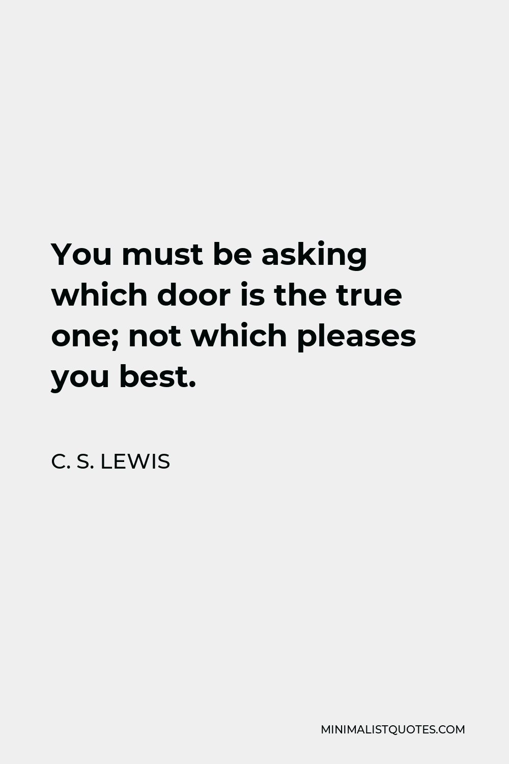 Cs lewis there is a door