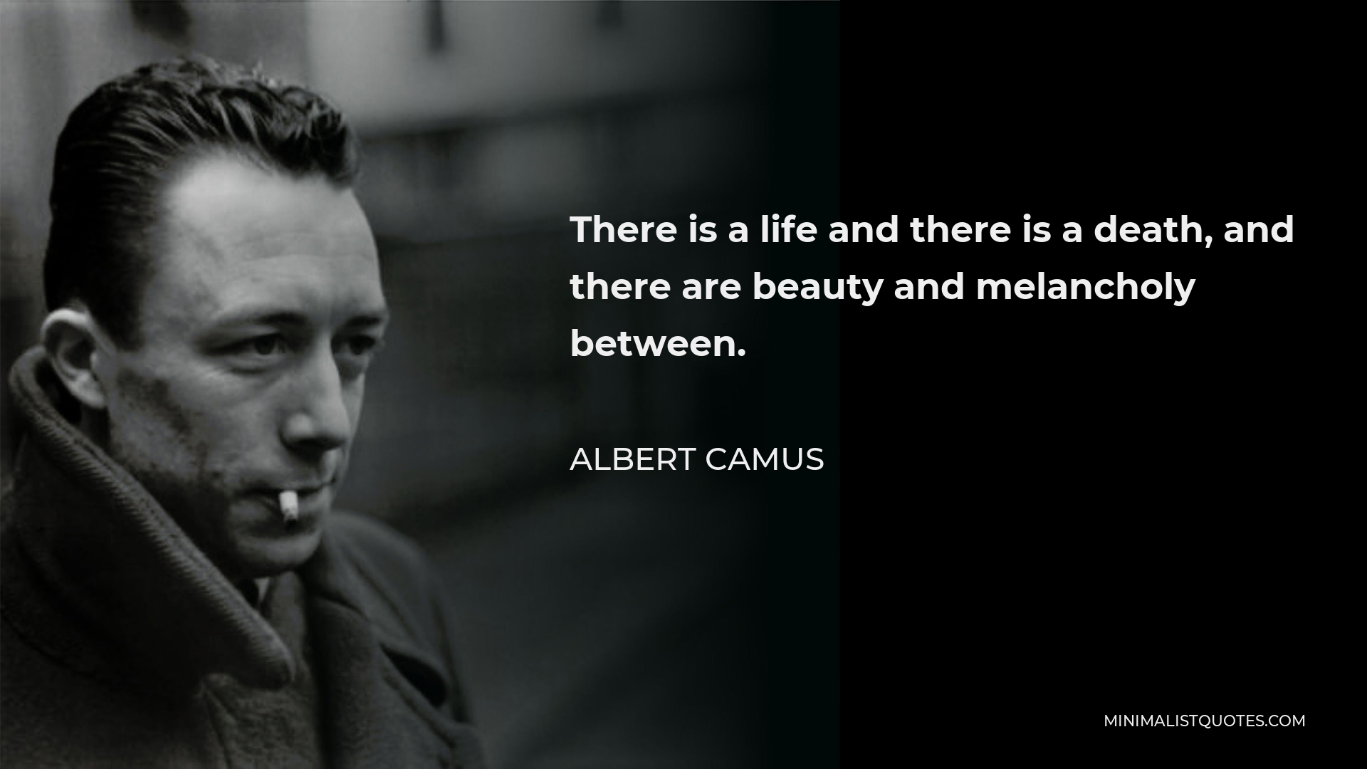 Albert Camus Quote - There is a life and there is a death, and there are beauty and melancholy between.
