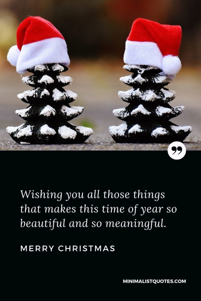 Merry Christmas Wishes - Wishing you all those things that makes this time of year so beautiful and so meaningful.