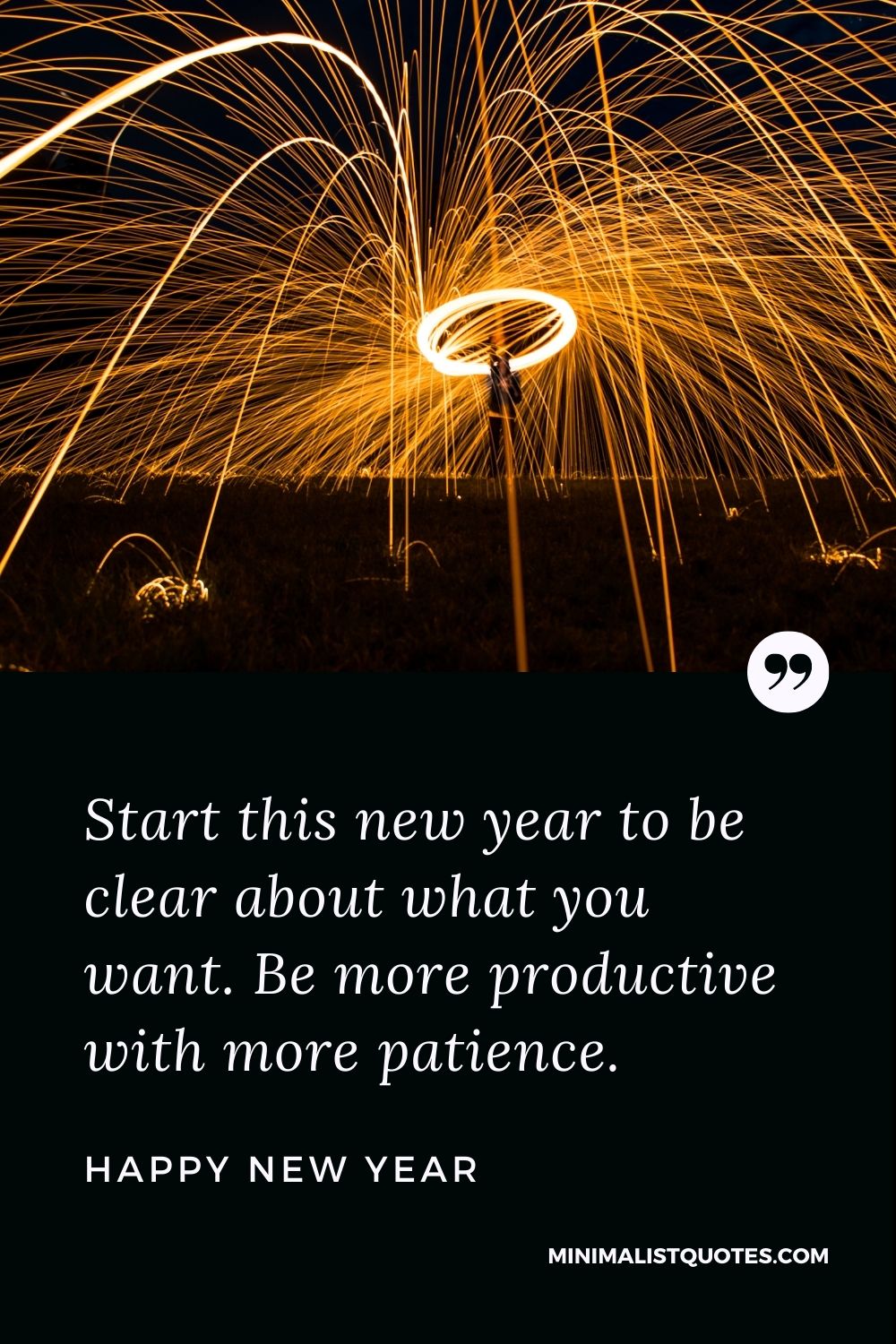 Start this new year to be clear about what you want. Be more ...