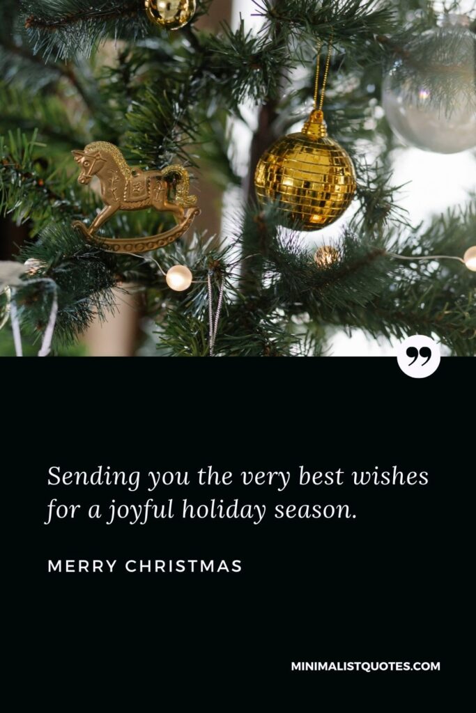 Merry Christmas Wish - Sending you the very best wishes for a joyful holiday season.