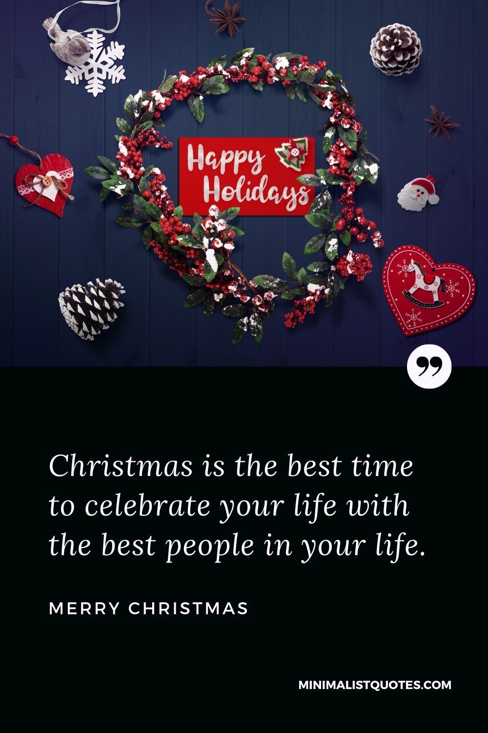Merry Christmas Wish - Christmas is the best time to celebrate your life with the best people in your life.