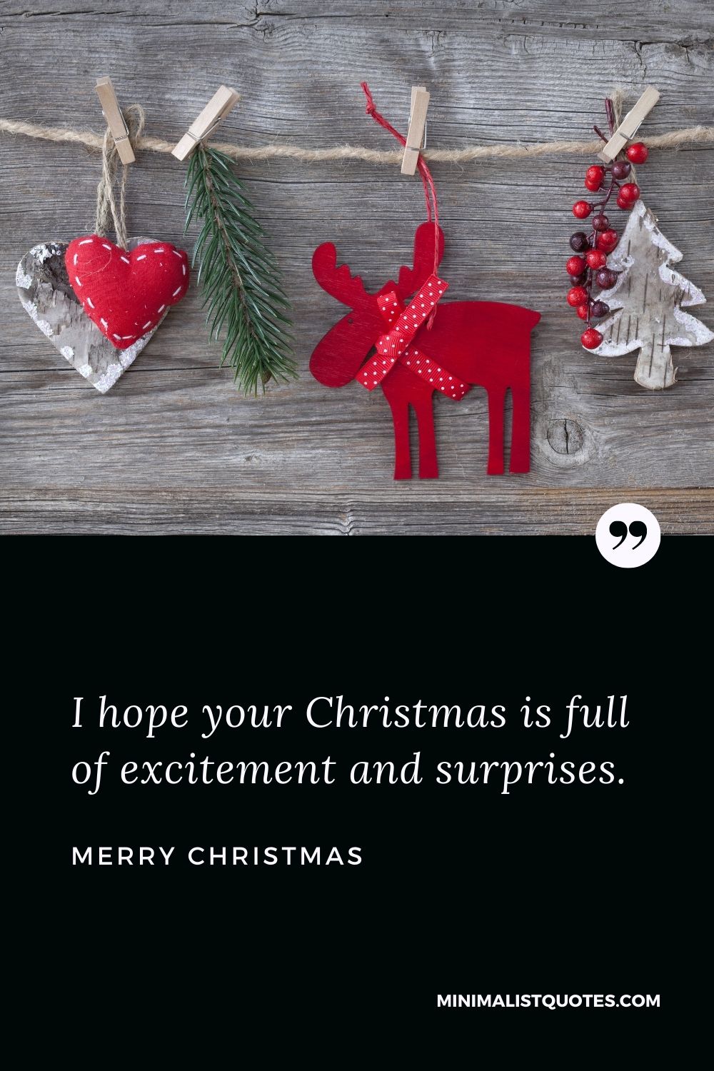 Merry Christmas Wish - I hope your Christmas is full of excitement and surprises.