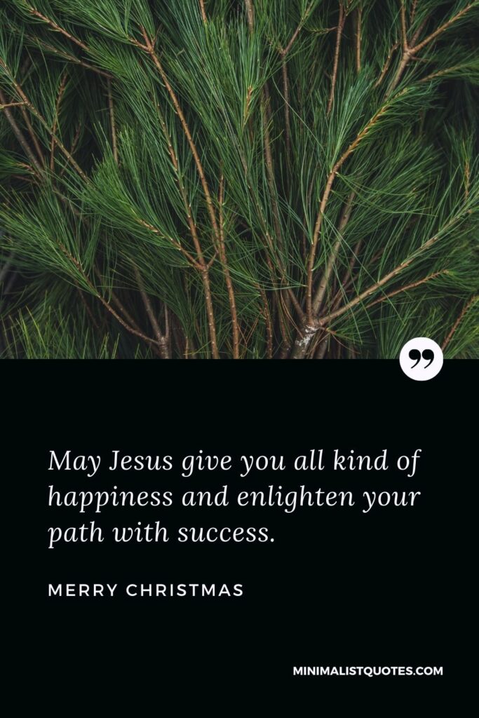 Merry Christmas Wish - May Jesus give you all kind of happiness and enlighten your path with success.