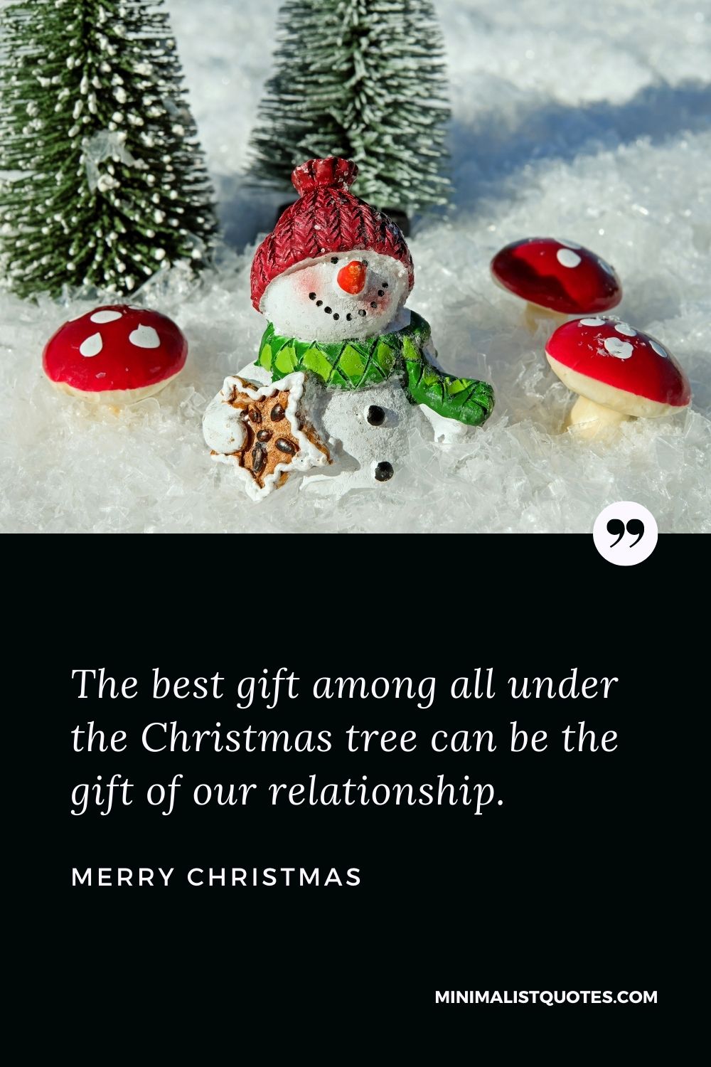 Merry Christmas Wish - The best gift among all under the Christmas tree can be the gift of our relationship.