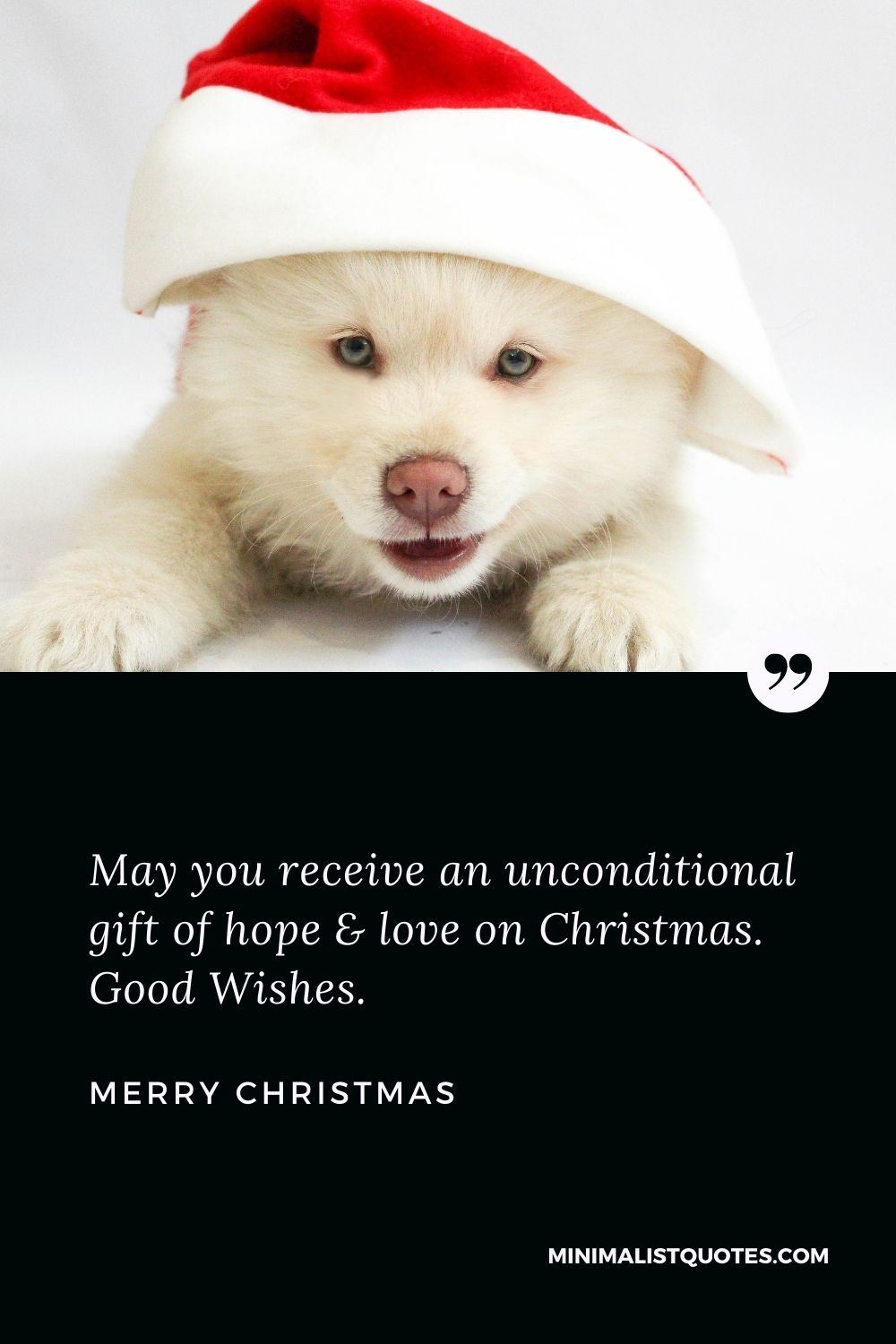 Merry Christmas Wish - May you receive an unconditional gift of hope & love on Christmas. Good Wishes.