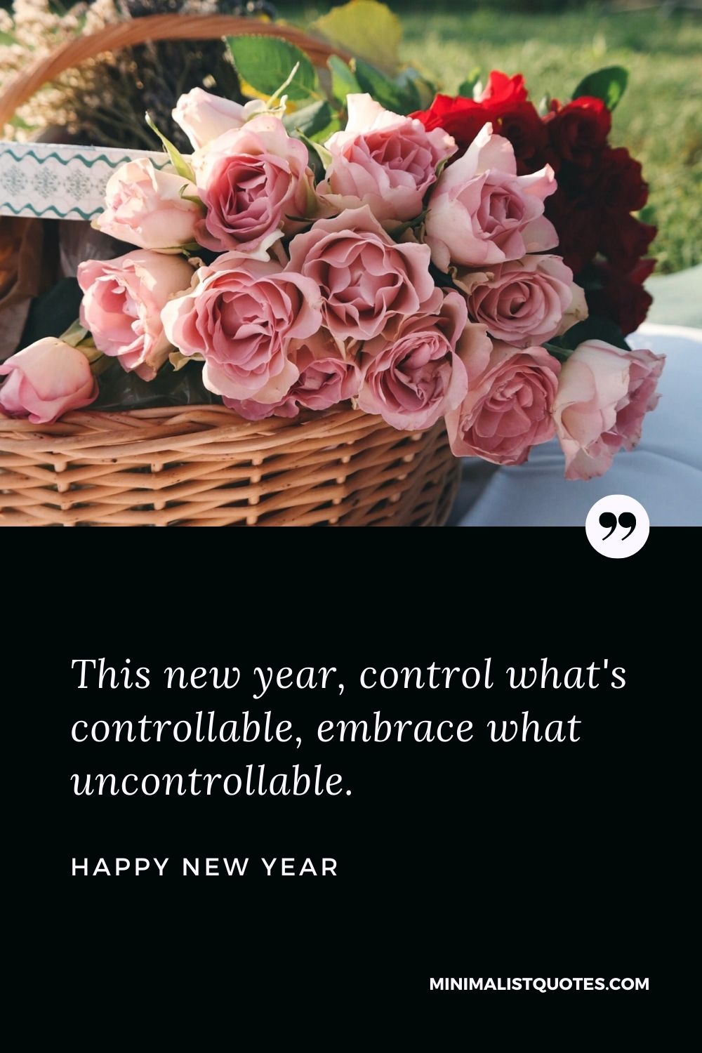 New Year Wish - This new year, control what's controllable, embrace what uncontrollable.