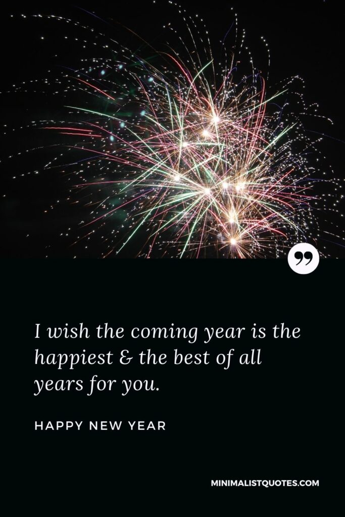 New Year Wish - I wish the coming year is the happiest & the best of all years for you.