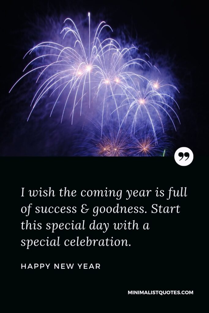 New Year Wish - I wish the coming year is full of success & goodness. Start this special day with a special celebration.