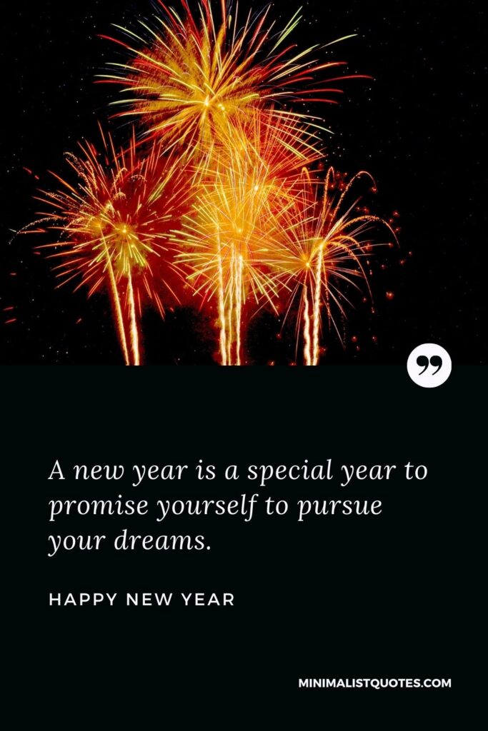 New Year Wish - A new year is a special year to promise yourself to pursue your dreams.