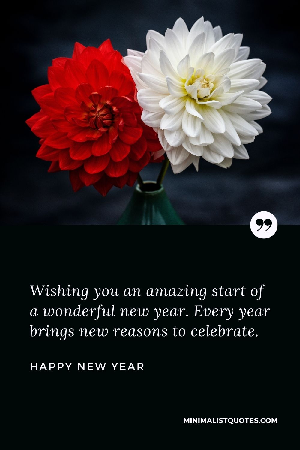 New Year Wish - Wishing you an amazing start of a wonderful new year. Every year brings new reasons to celebrate.
