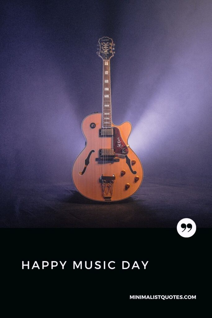 Happy World music day HD Poster Image to share with your loved ones: #guitarimage