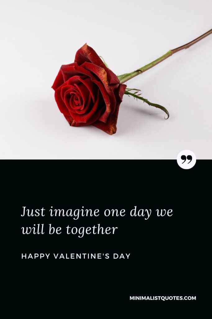 Valentine's Day Wish & Message With HD Image: Just imagine one day we will be together. Happy Valentine's Day!
