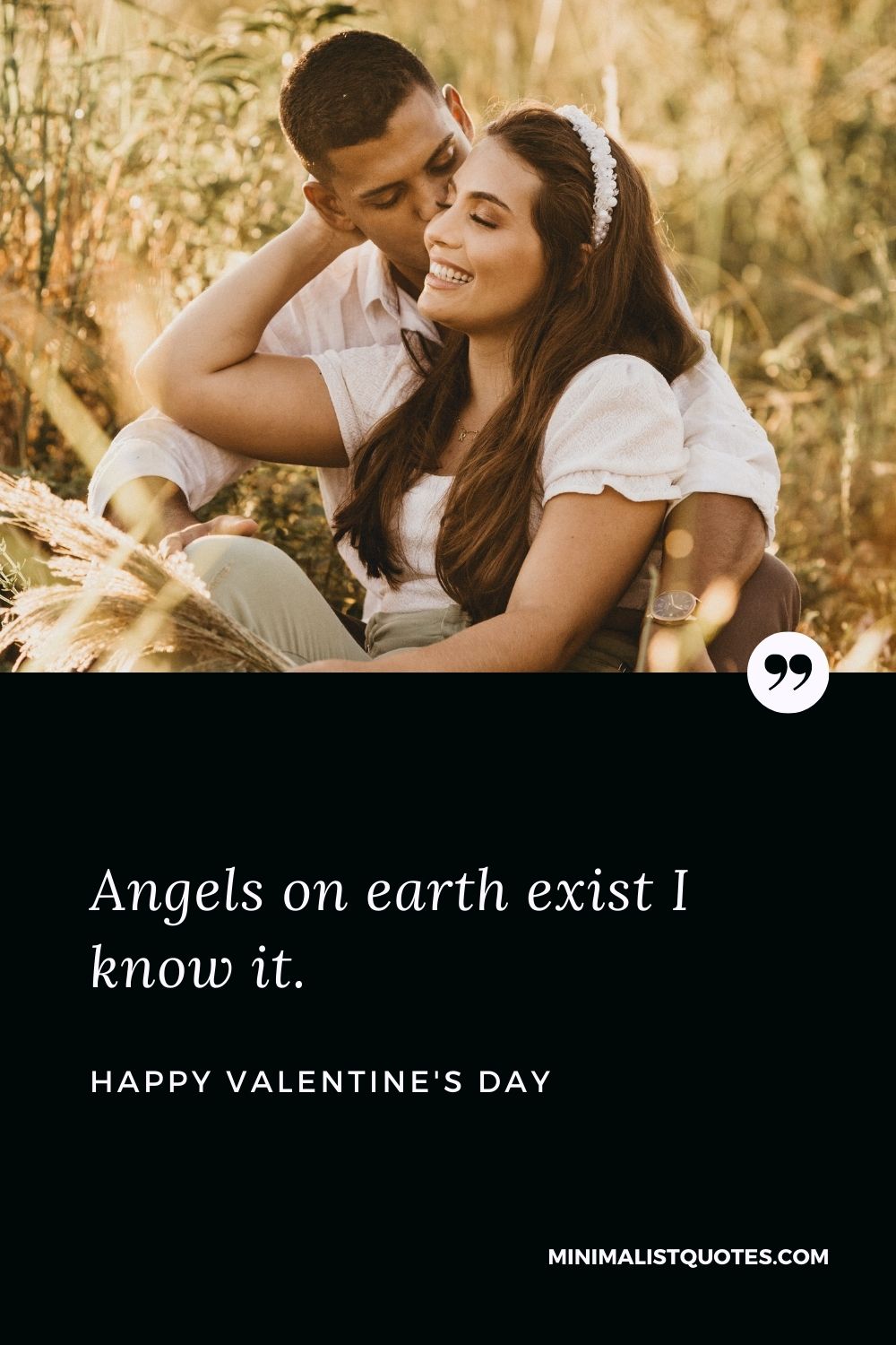 Valentine's Day wishes, messages & quotes with images: Angels on earth exist I know it. Happy Valentine's Day!