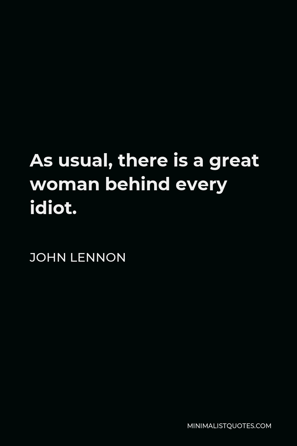 John Lennon - As usual, there is a great woman behind