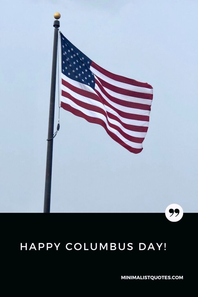 Happy Columbus Day wish with image: #americaflag