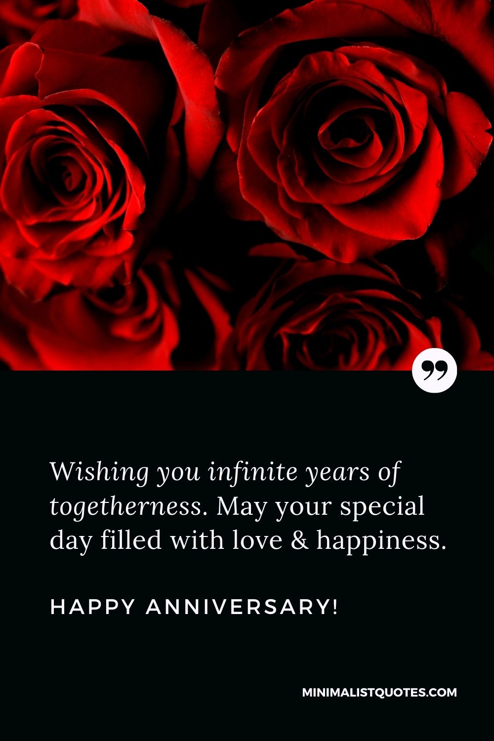Wishing you infinite years of togetherness. May your special day ...