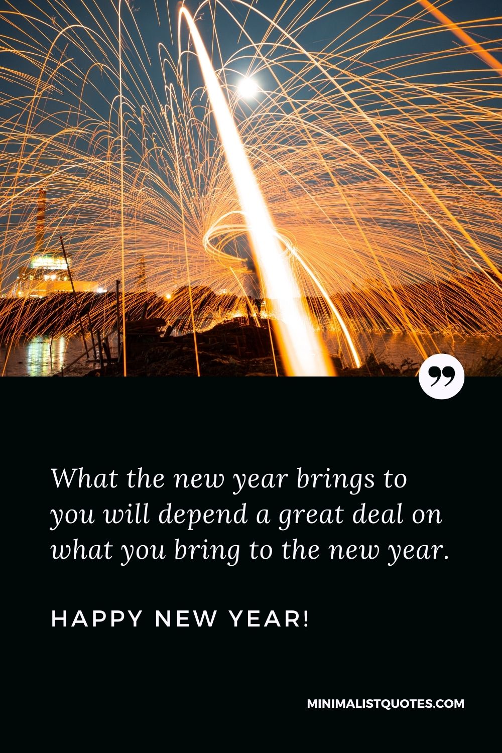 Best happy new year wishes: What the new year brings to you will depend a great deal on what you bring to the new year. Happy New Year!
