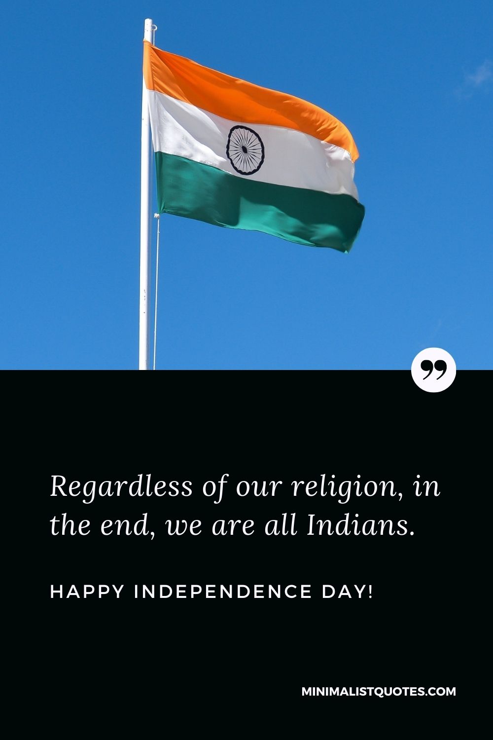 Regardless of our religion, in the end, we are all Indians. Happy ...