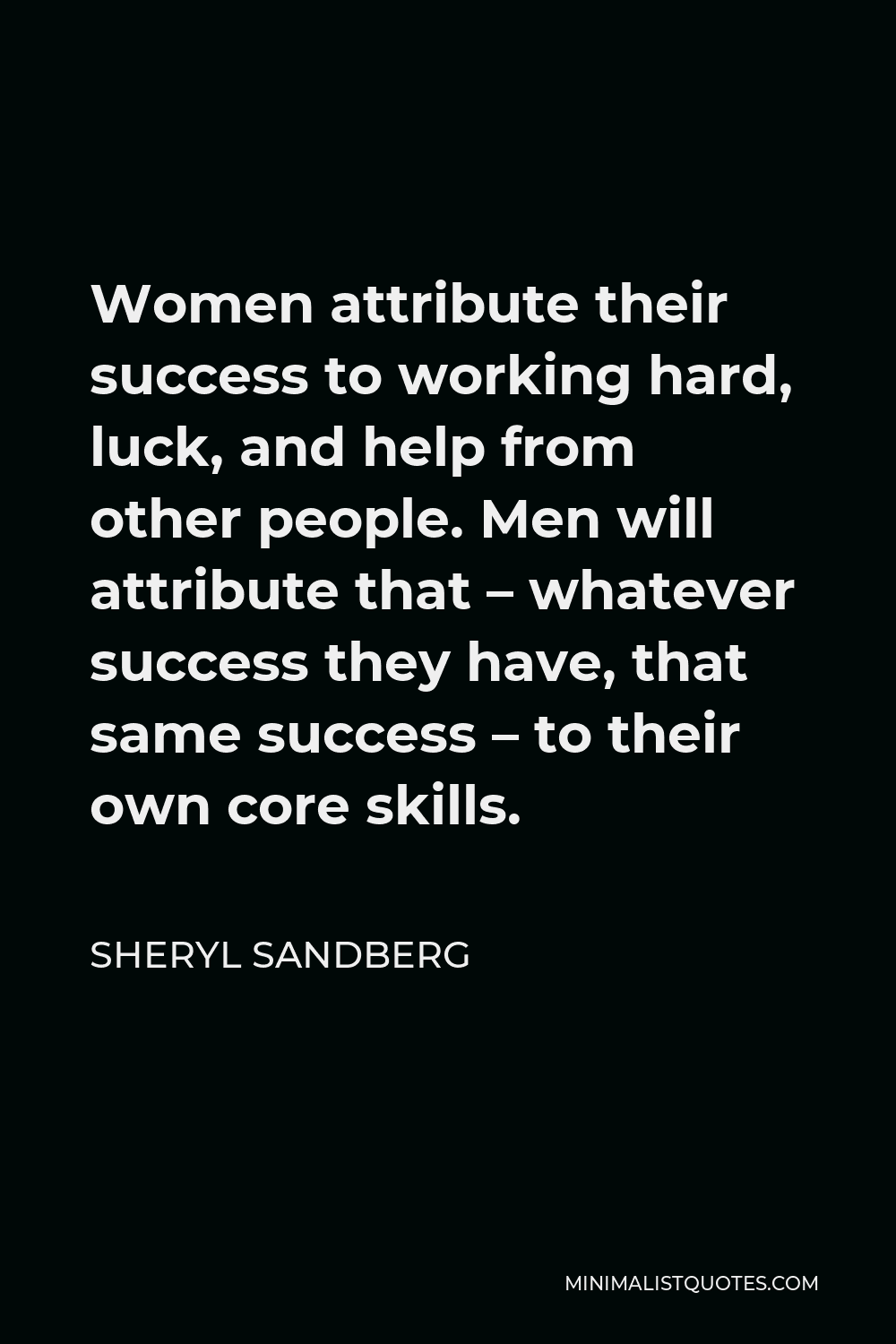 Women attribute their success to working hard, luck, and help from ...
