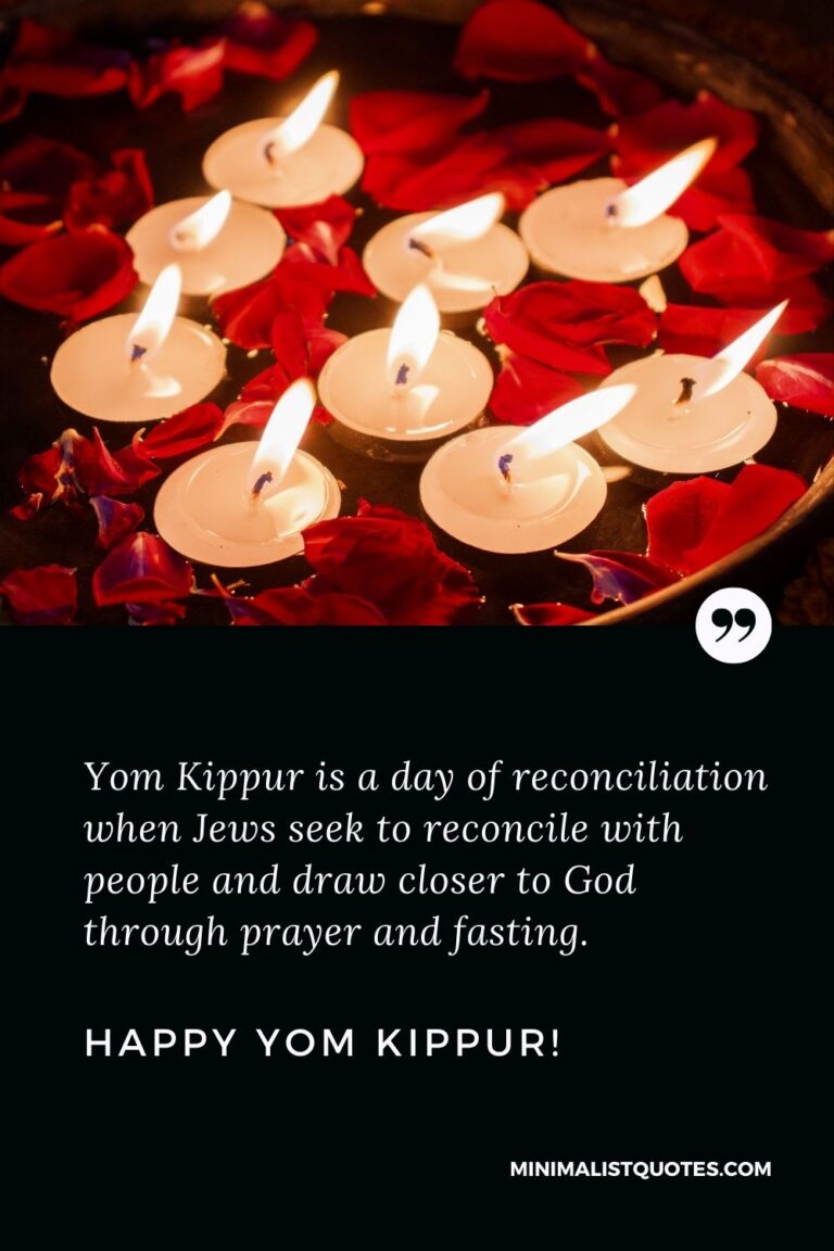 Yom Kippur is a day of reconciliation when Jews seek to reconcile with