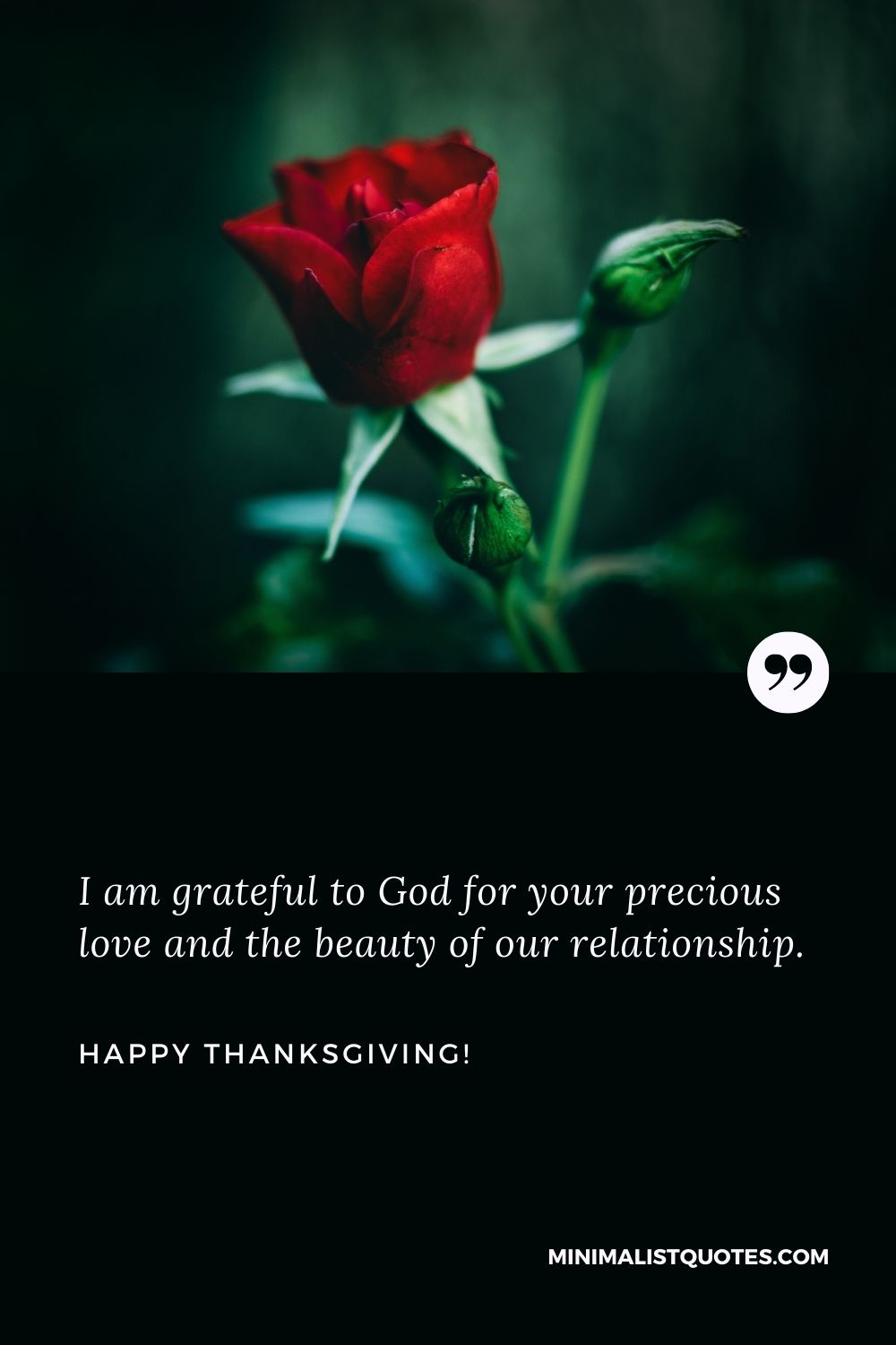 Happy Thanksgiving my love: I am grateful to God for your precious love and the beauty of our relationship. Happy Thanksgiving!