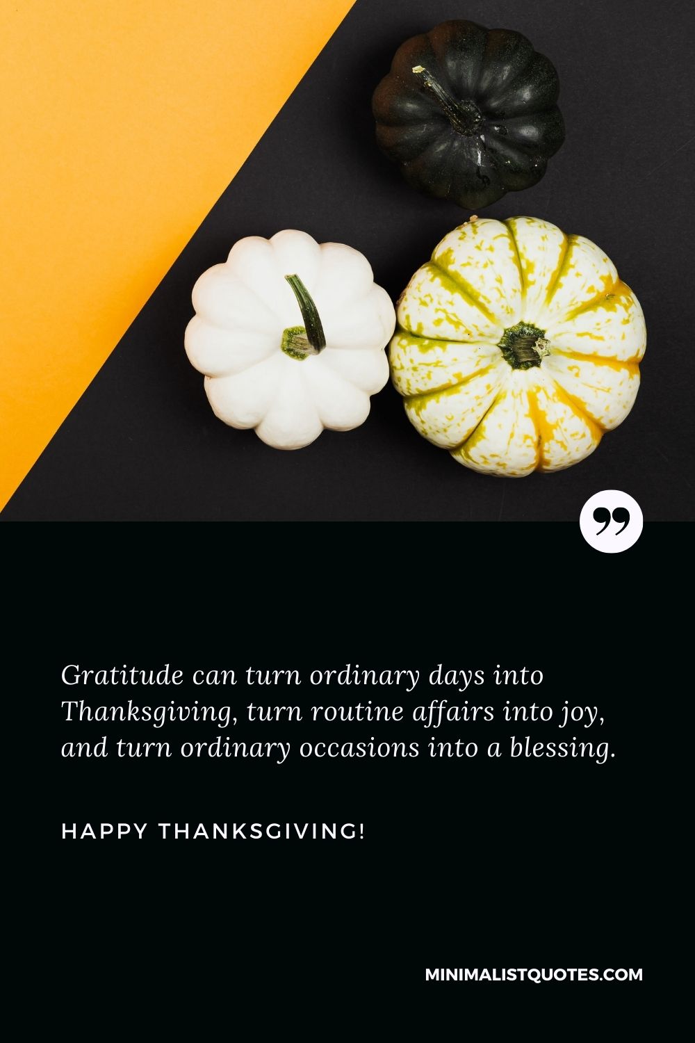 Thanksgiving phrases: Gratitude can turn ordinary days into Thanksgiving, turn routine affairs into joy, and turn ordinary occasions into a blessing. Happy Thanksgiving!