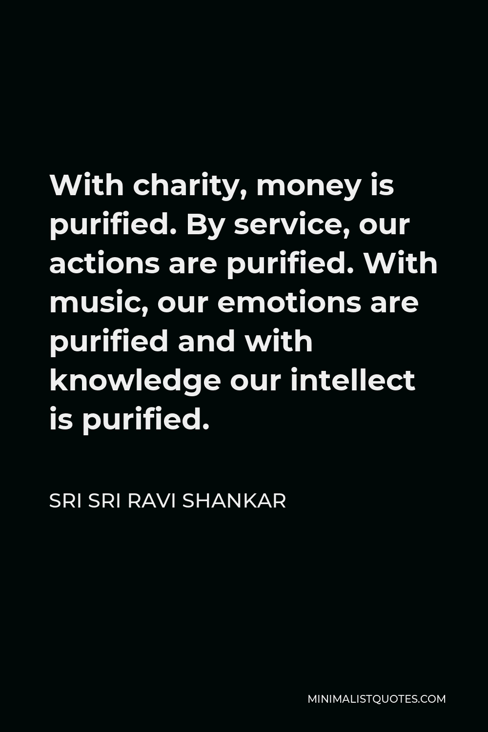Sri Sri Ravi Shankar quote: Everything is cleansed and purified by