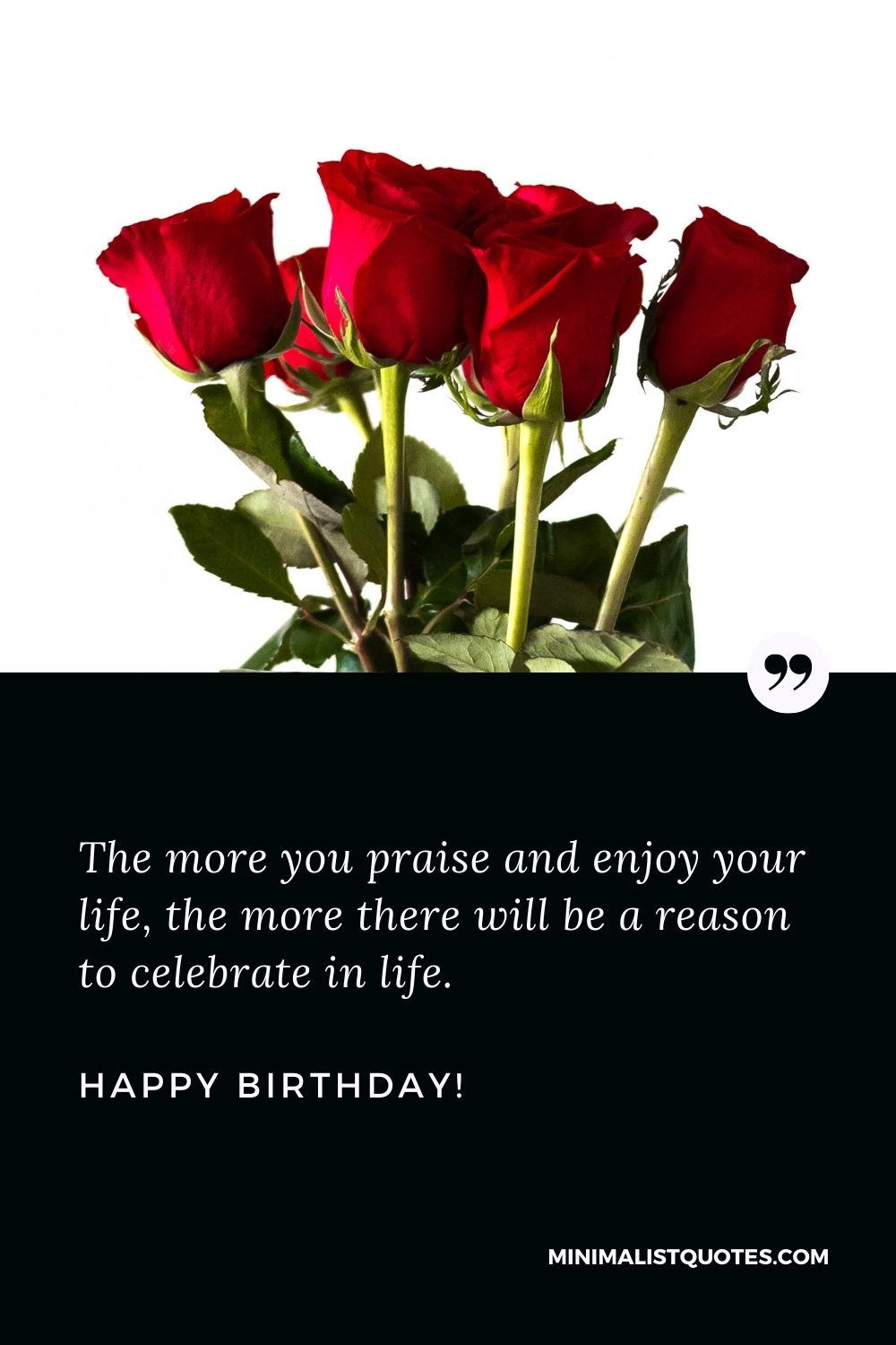 Birthday wishes in English: The more you praise and enjoy your life, the more there will be a reason to celebrate in life. Happy Birthday!