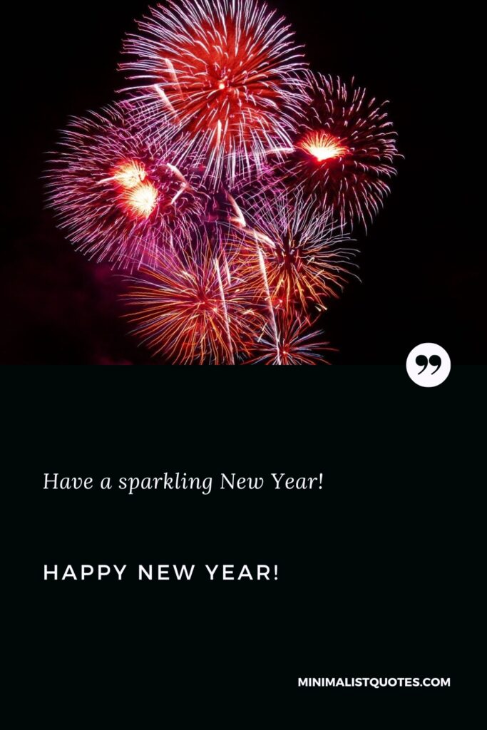 Happy New Year Wishes: Have a sparkling New Year! Happy New Year!
