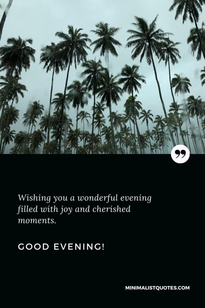 Good Evening Quotes: Wishing you a wonderful evening filled with joy and cherished moments. Good Evening!