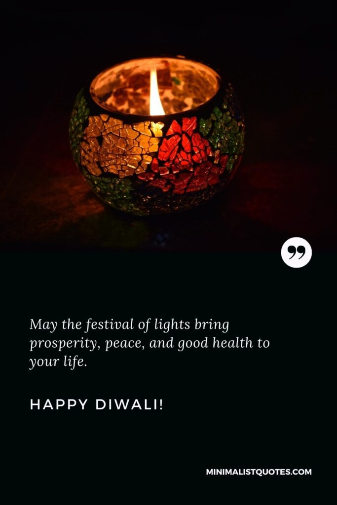 Happy Diwali Wishes: May the festival of lights bring prosperity, peace, and good health to your life. Happy Diwali!