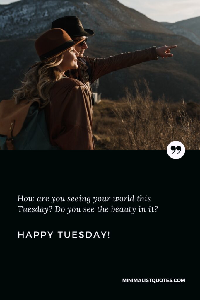 Happy Tuesday Quotes: How are you seeing your world this Tuesday? Do you see the beauty in it? Happy Tuesday!