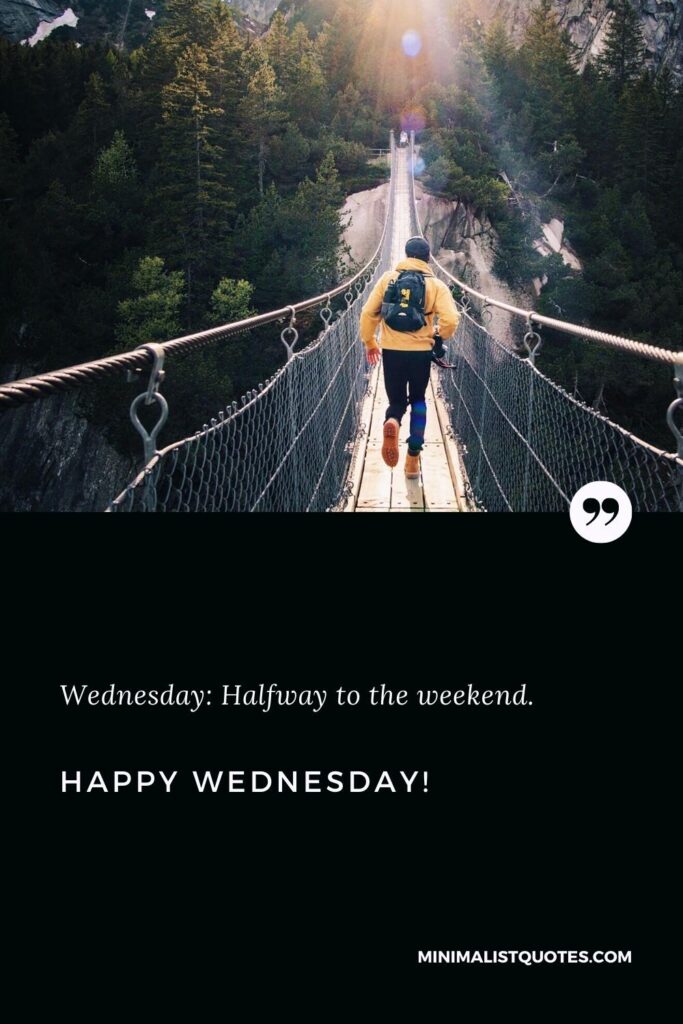 Happy Wednesday Greetings: Wednesday: Halfway to the weekend. Happy Wednesday!