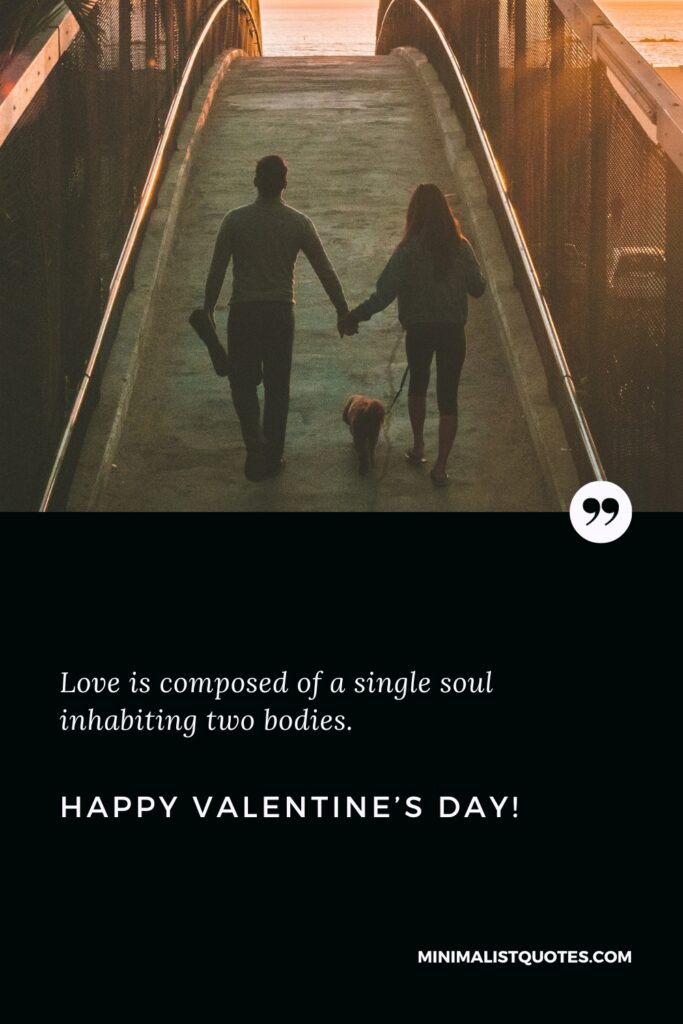Happy Valentine's Day Images: Love is composed of a single soul inhabiting two bodies. Happy Valentine's Day!