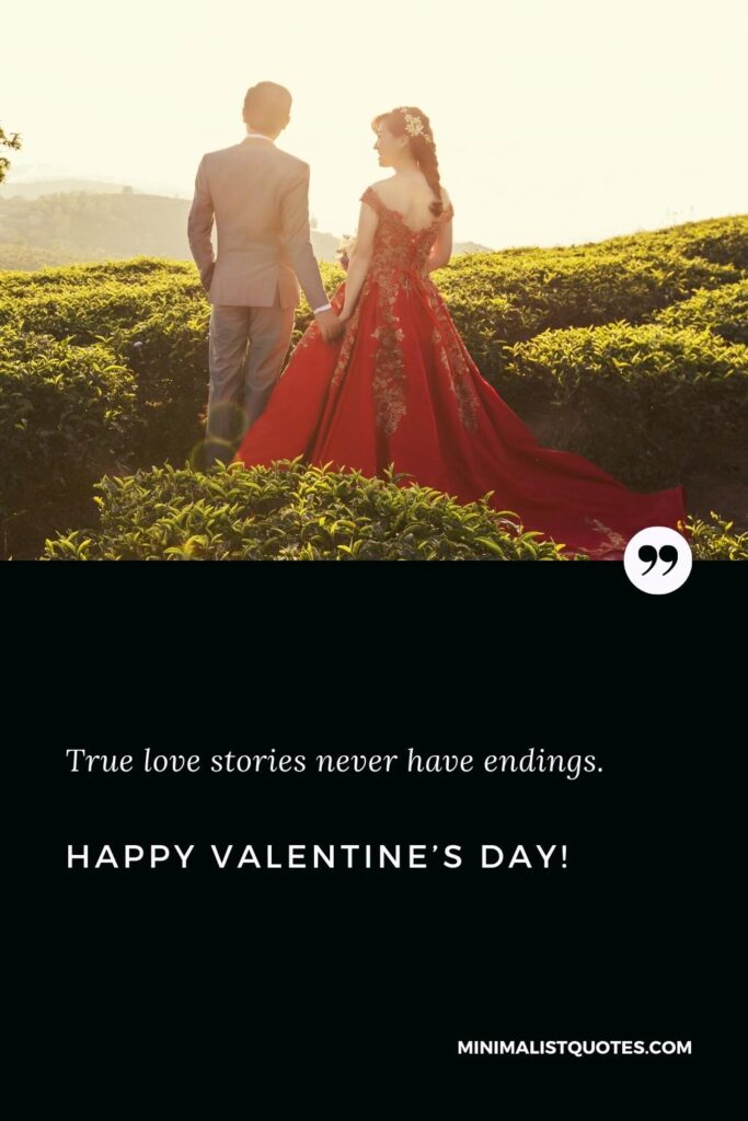 Happy Valentine's Day Wishes: True love stories never have endings. Happy Valentine's Day!
