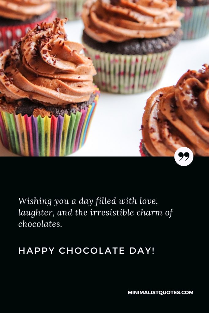 Happy Chocolate Day Thoughts: Wishing you a day filled with love, laughter, and the irresistible charm of chocolates. Happy Chocolate Day!